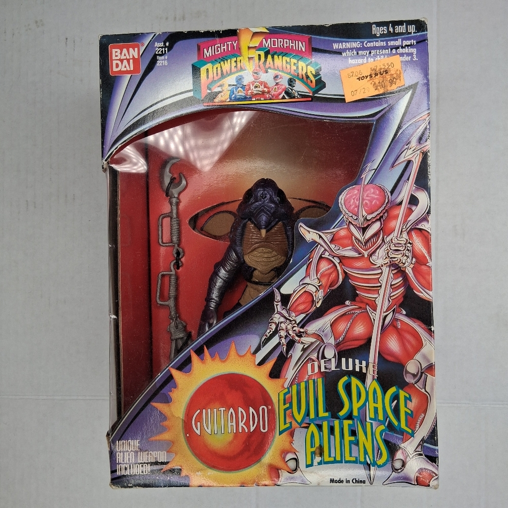 BanDai Mighty Morphin Power Rangers Guitardo Deluxe Evil Space Alien 7.5" Figure - Picture 5 of 7